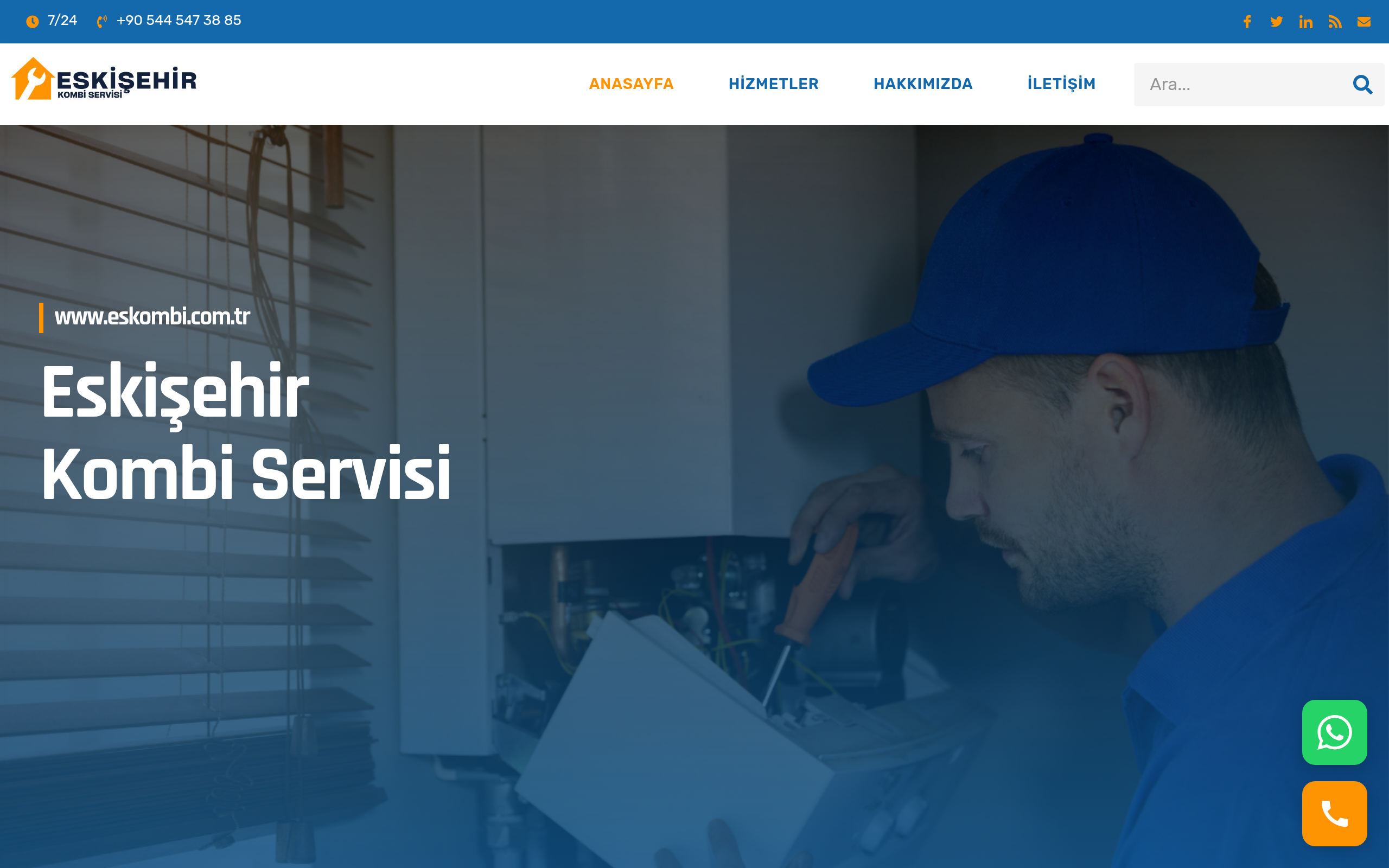 Eskişehir Kombi Servisi web sitesi önizleme