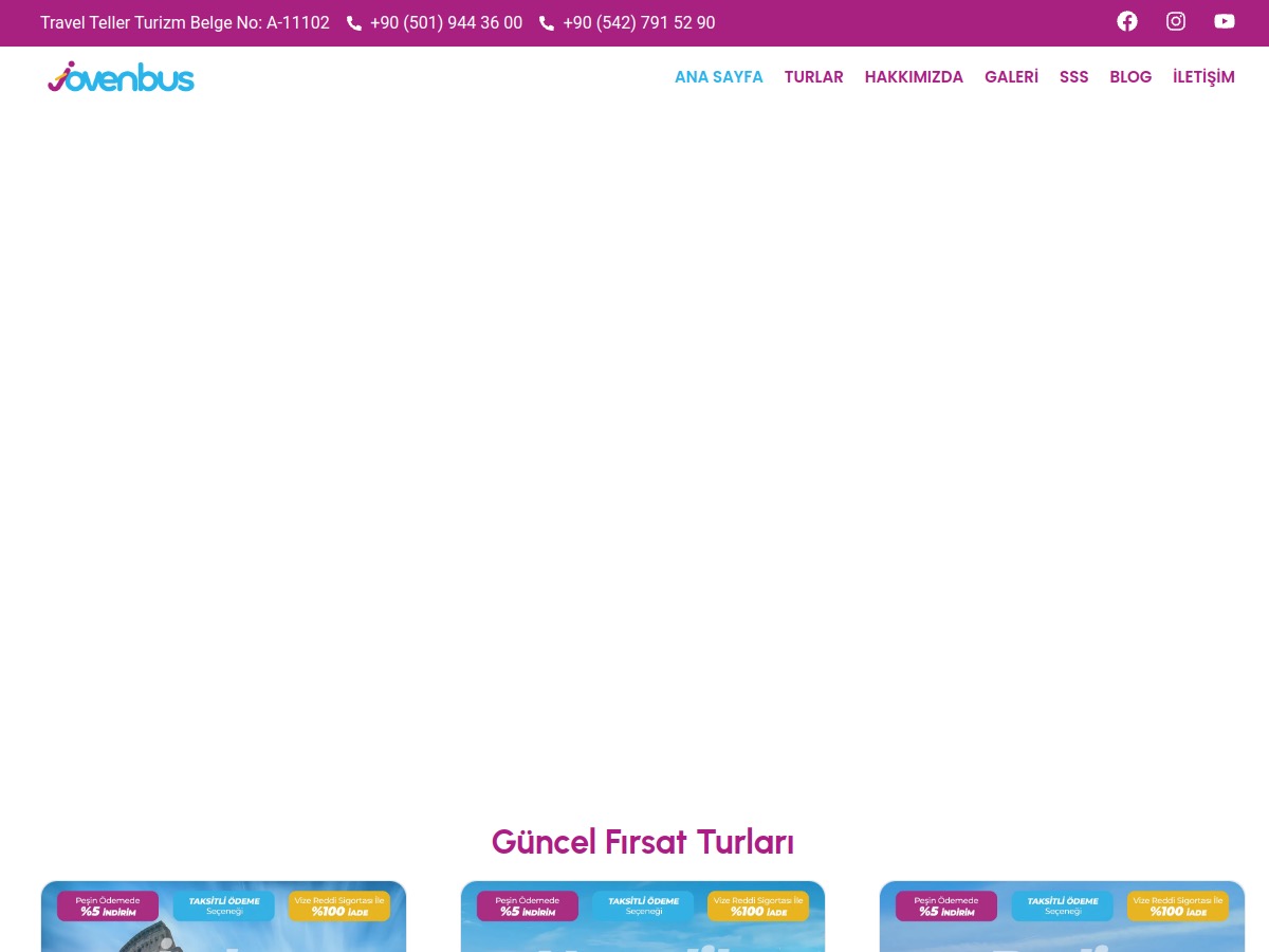 Joven Bus web sitesi önizleme